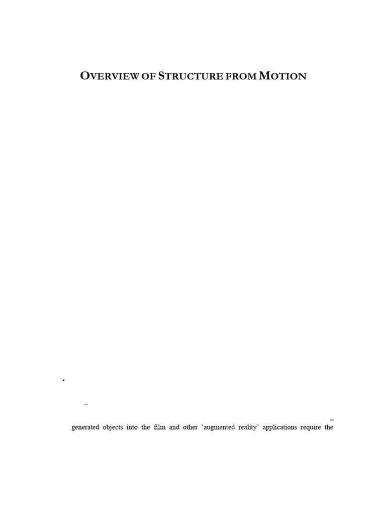 Overview of Structure From Motion | PDF | Matrix (Mathematics) | 3 D ...