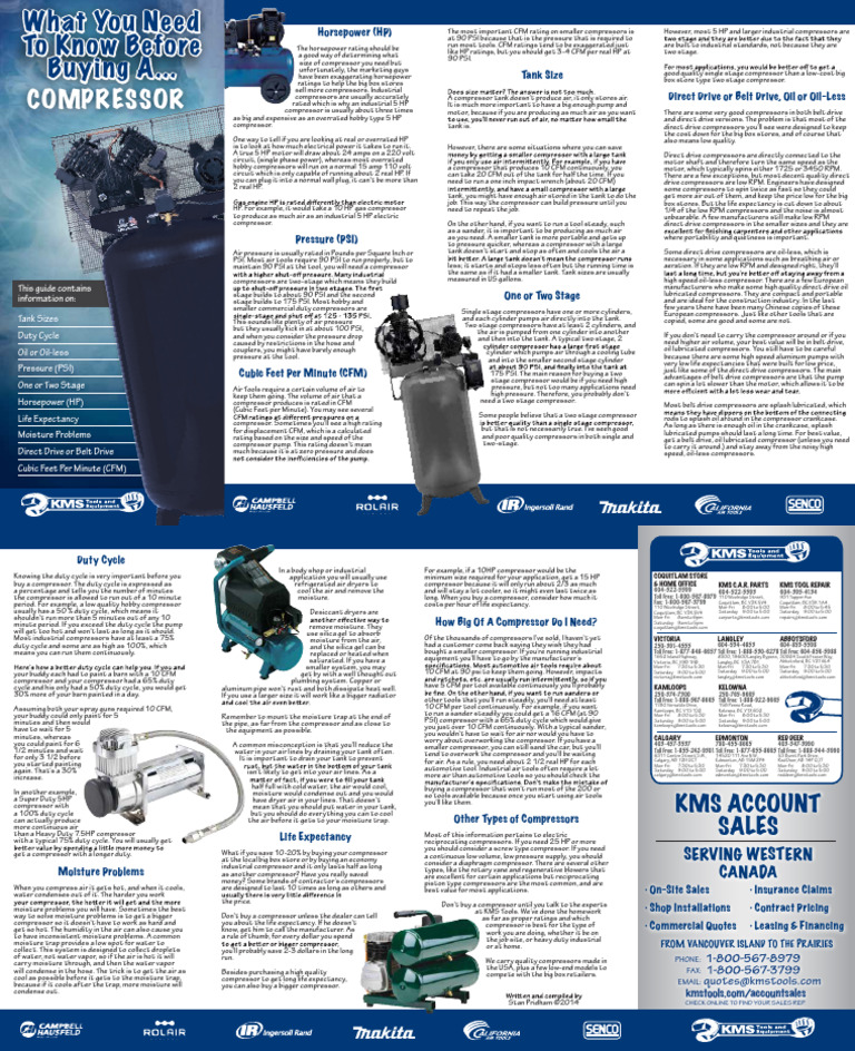 Air Compressor Buying Guide Essentials | PDF | Pump | Mechanical ...