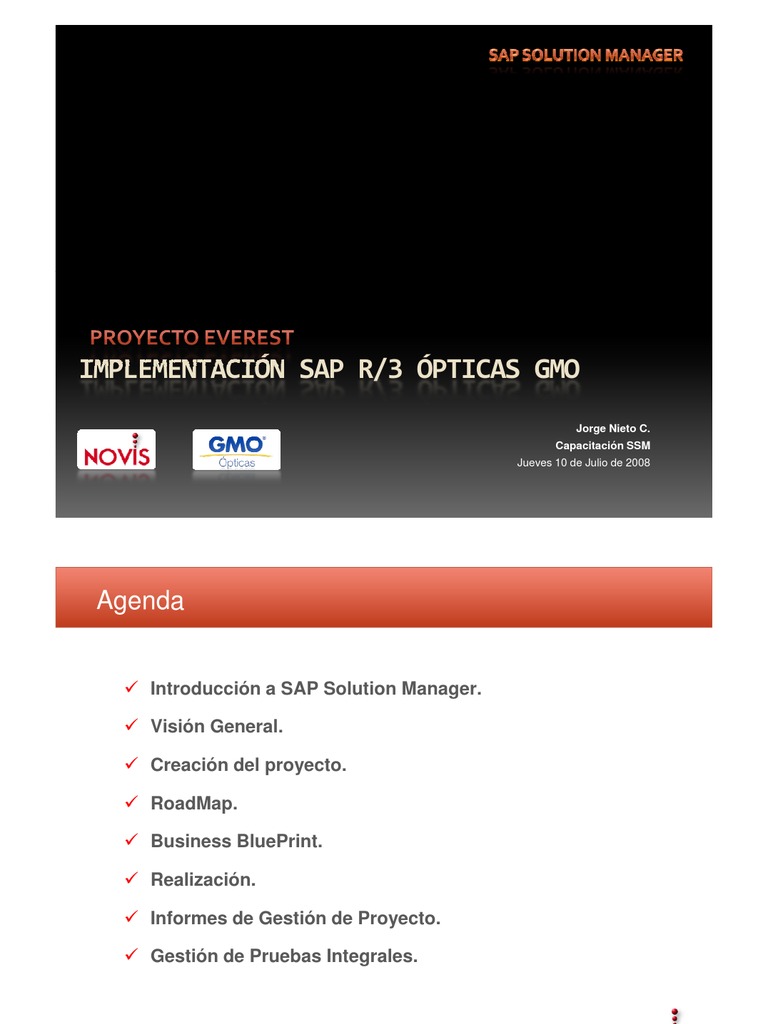 WorkShop SAP Solution Manager | PDF | Sap Se | Proceso de desarrollo de ...