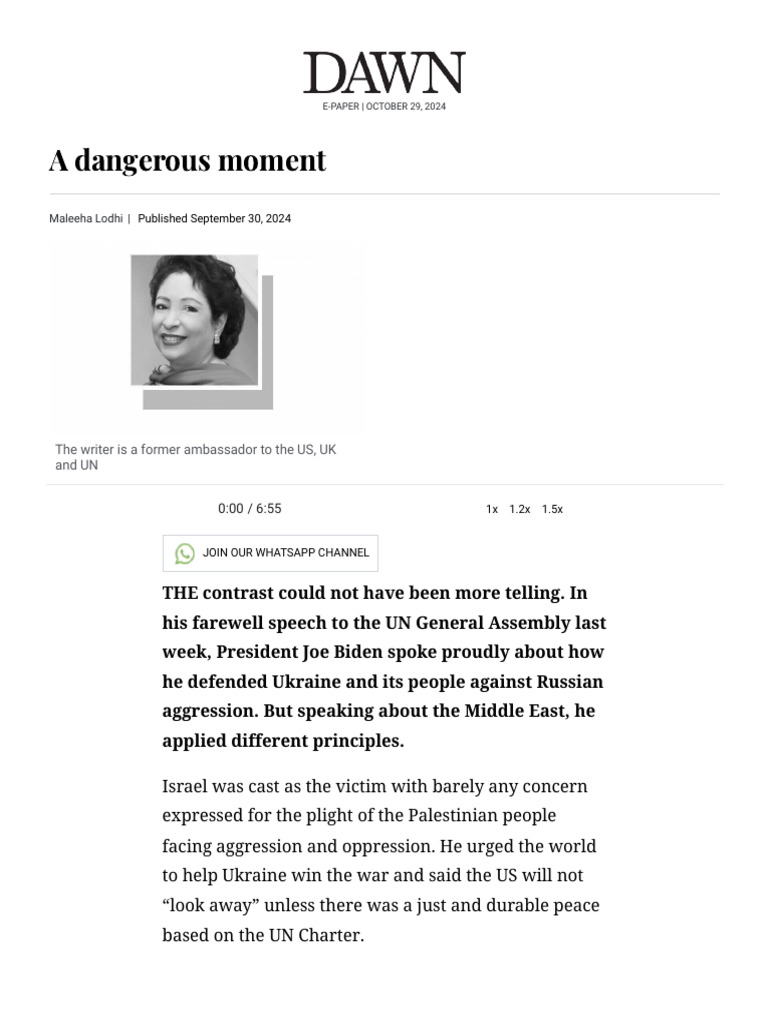 A Dangerous Moment Newspaper PDF Israel World Politics