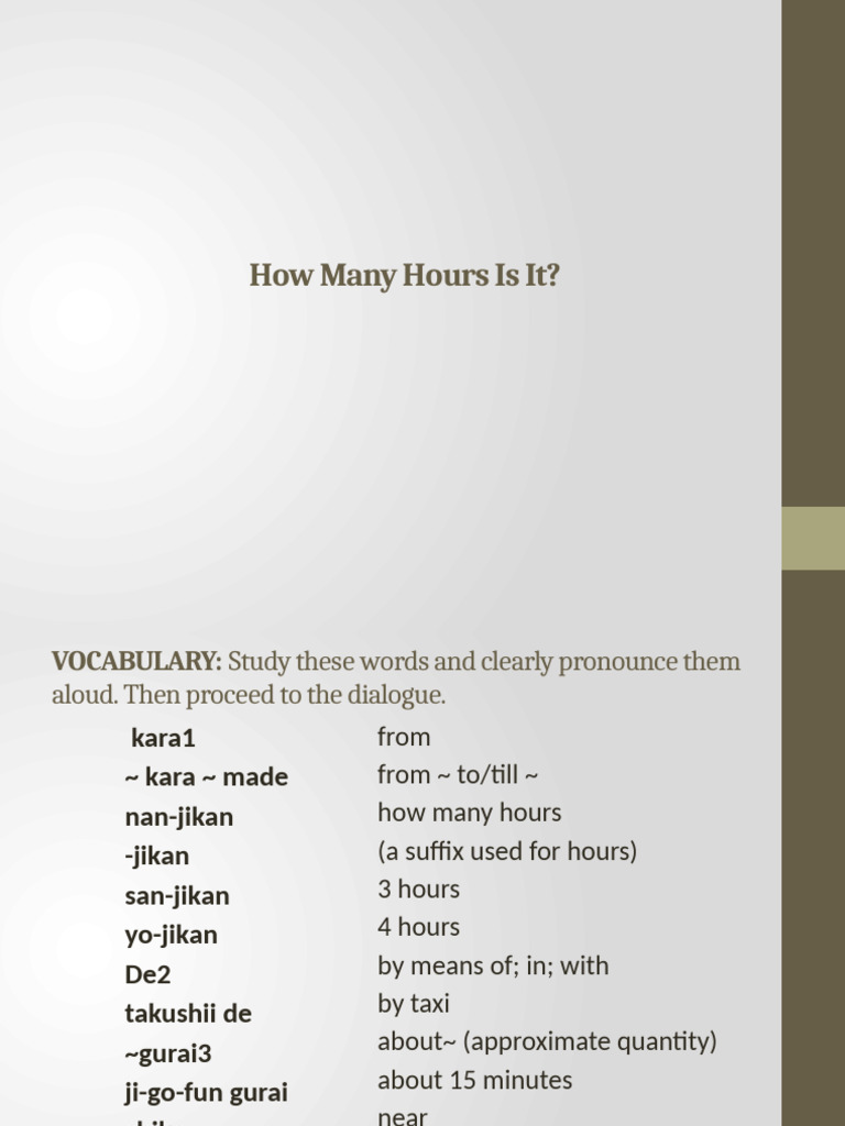 Japanese Travel Time Vocabulary | PDF | Linguistic Morphology | Languages