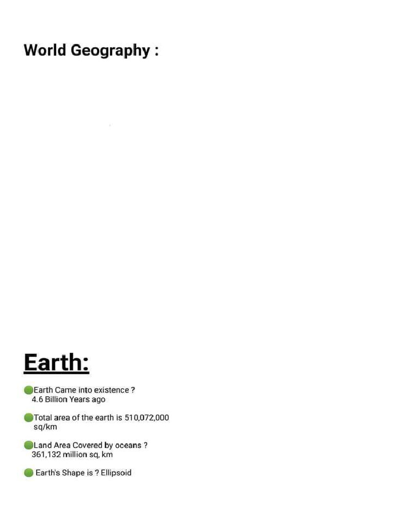 World Geography Notes | PDF