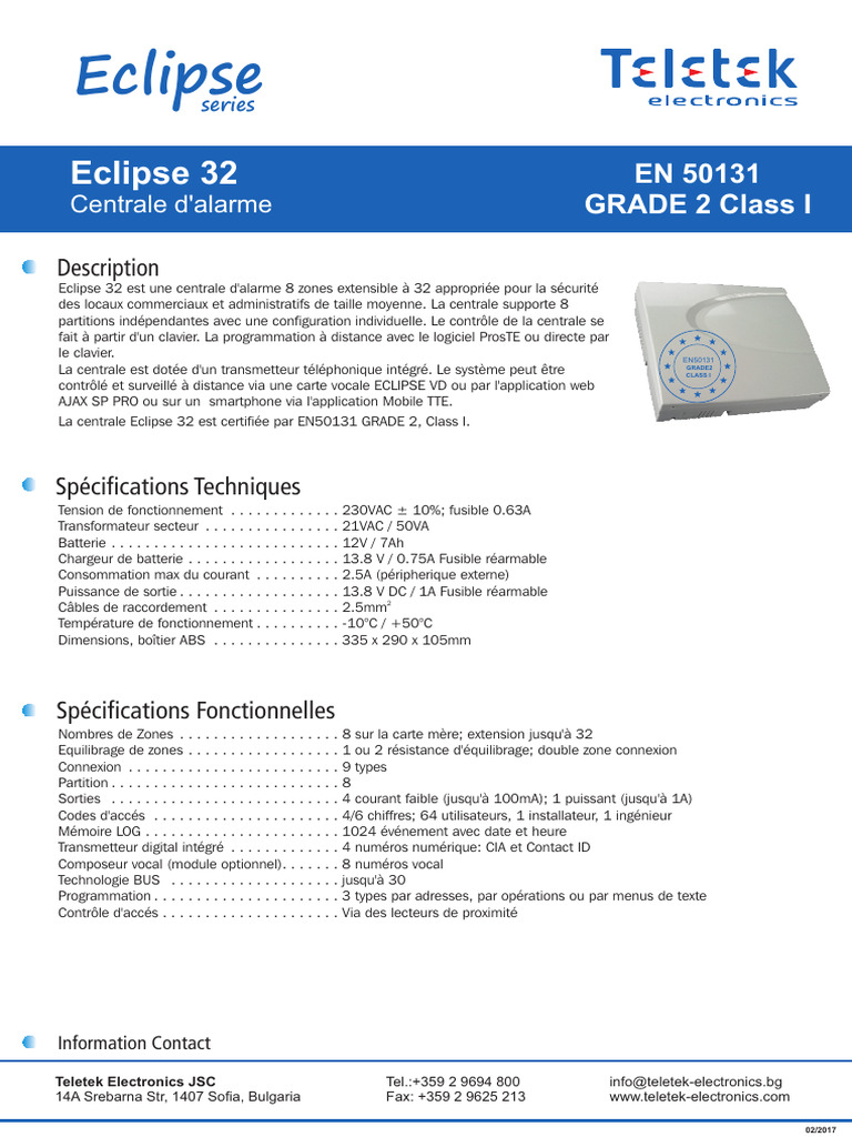 Centrale d'Alarme Eclipse 32 | PDF | Informatique | Ingénierie informatique