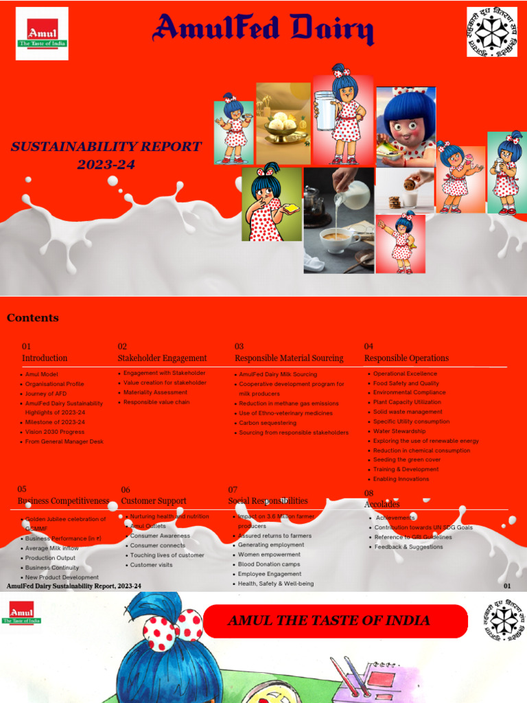 Amul Sustainability Report 2023-24 | PDF | Sustainability | Efficient ...