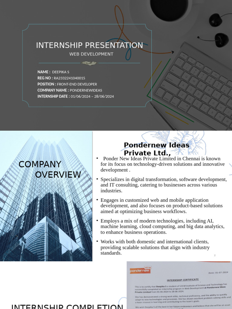 Front-End Developer Internship Overview | PDF | World Wide Web ...