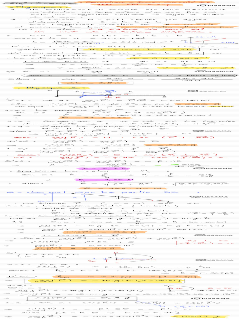 Correction Devoirs 1-Partie Physique - Prof - Oussama | PDF