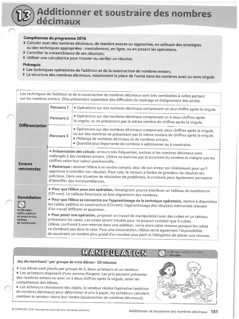 MDI Mathématiques Cycle 3 | PDF