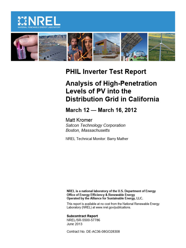 Analysis of High-Penetration Levels of PV Into The Distribution Grid in ...