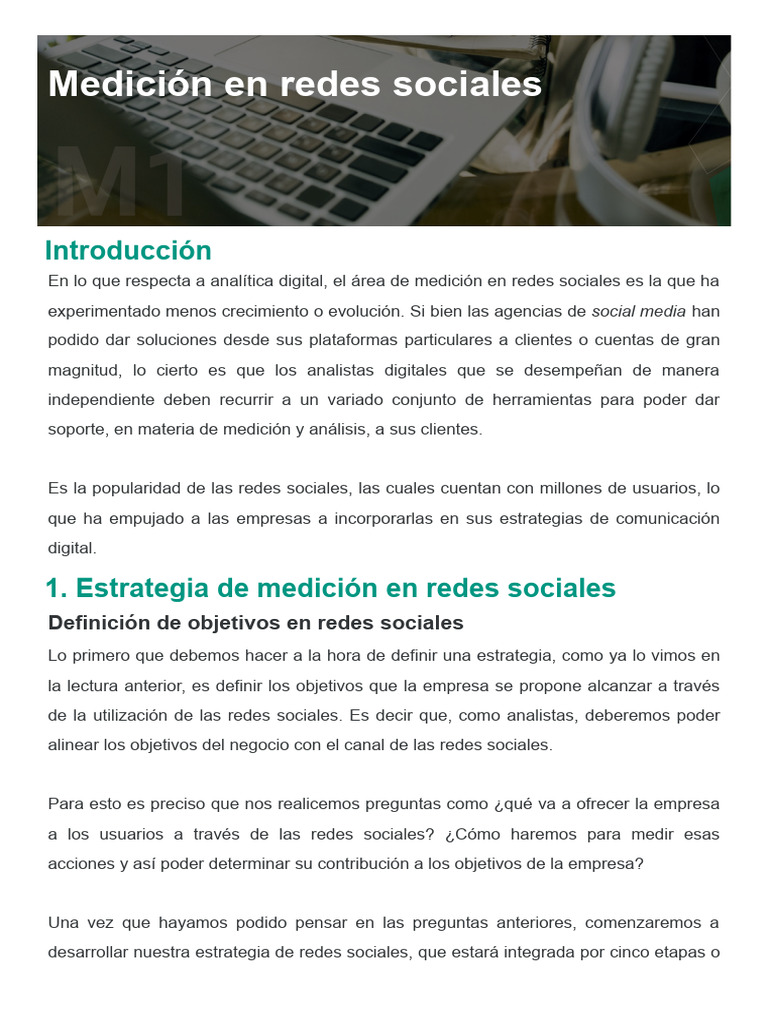 Estrategias de Medición en Redes Sociales | PDF | Servicio de redes ...