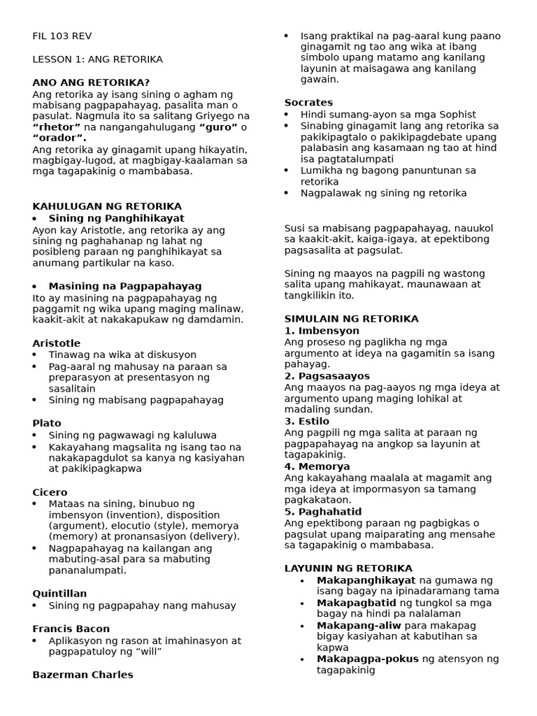 Fil 103 Rev | PDF