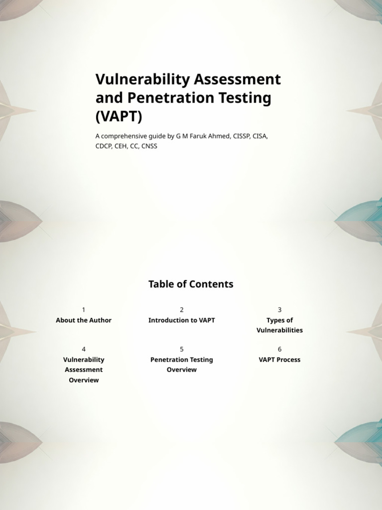 VAPT: Comprehensive Guide to Security Testing | PDF | Vulnerability ...