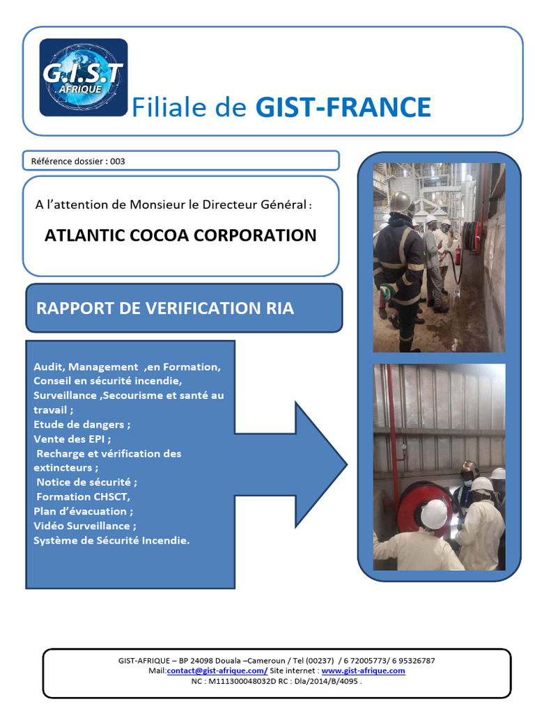 Rapport de Vérification RIA - Atlantic Cocoa | PDF | Sécurité