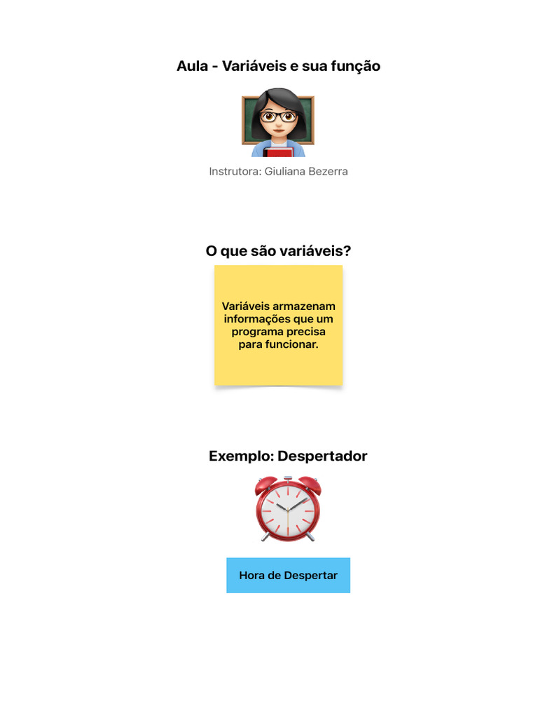 Aula 2 - Variaveis e Sua Funcao | PDF