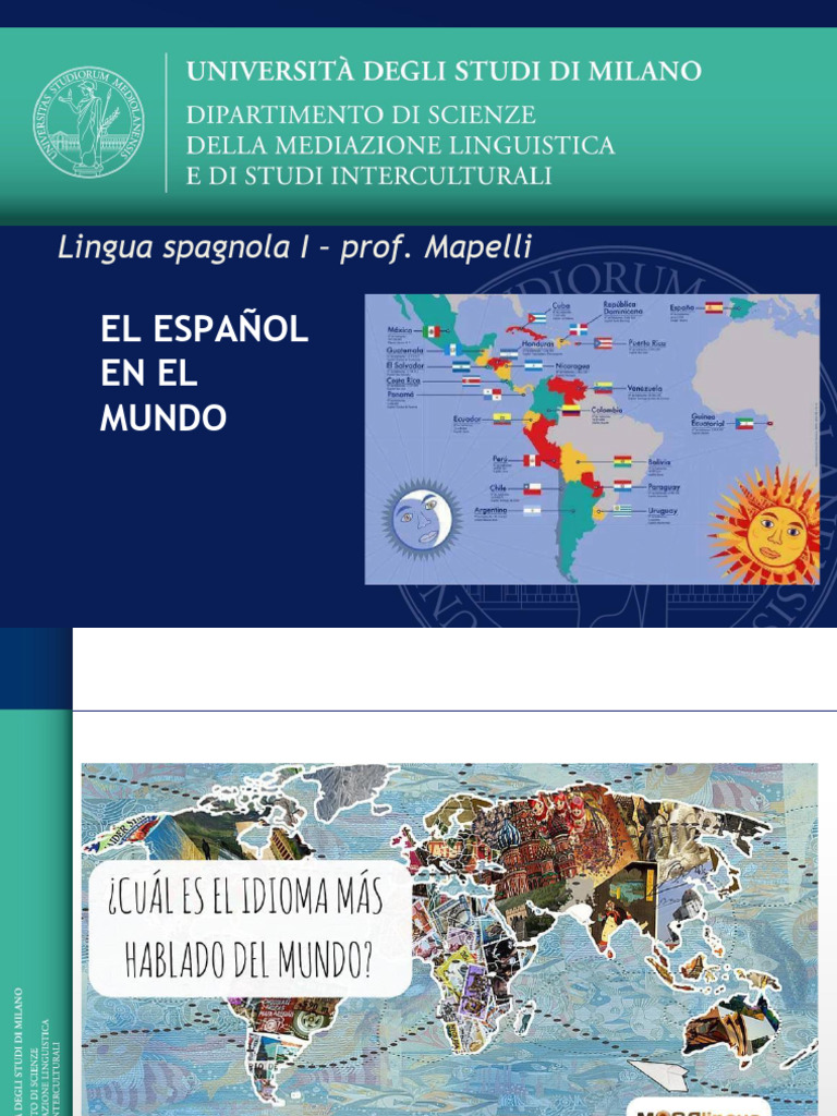 MED I 2024-25 01 EspaÃ Ol en El Mundo | PDF | Lengua española | España