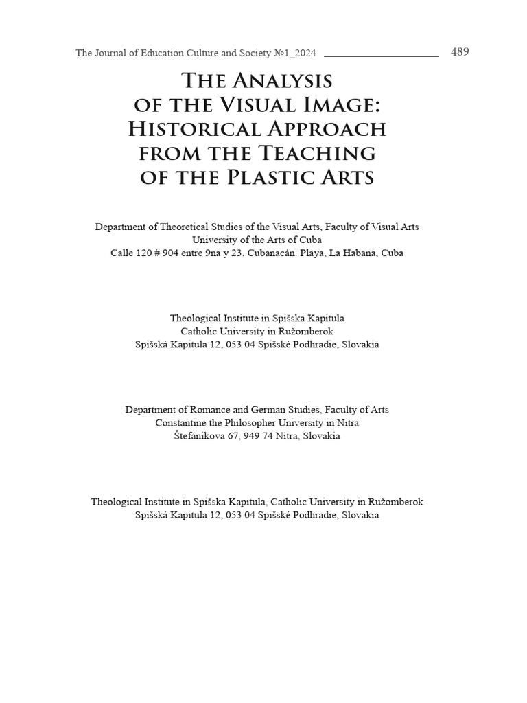 Historical Analysis of Visual Arts Education | PDF | Methodology ...