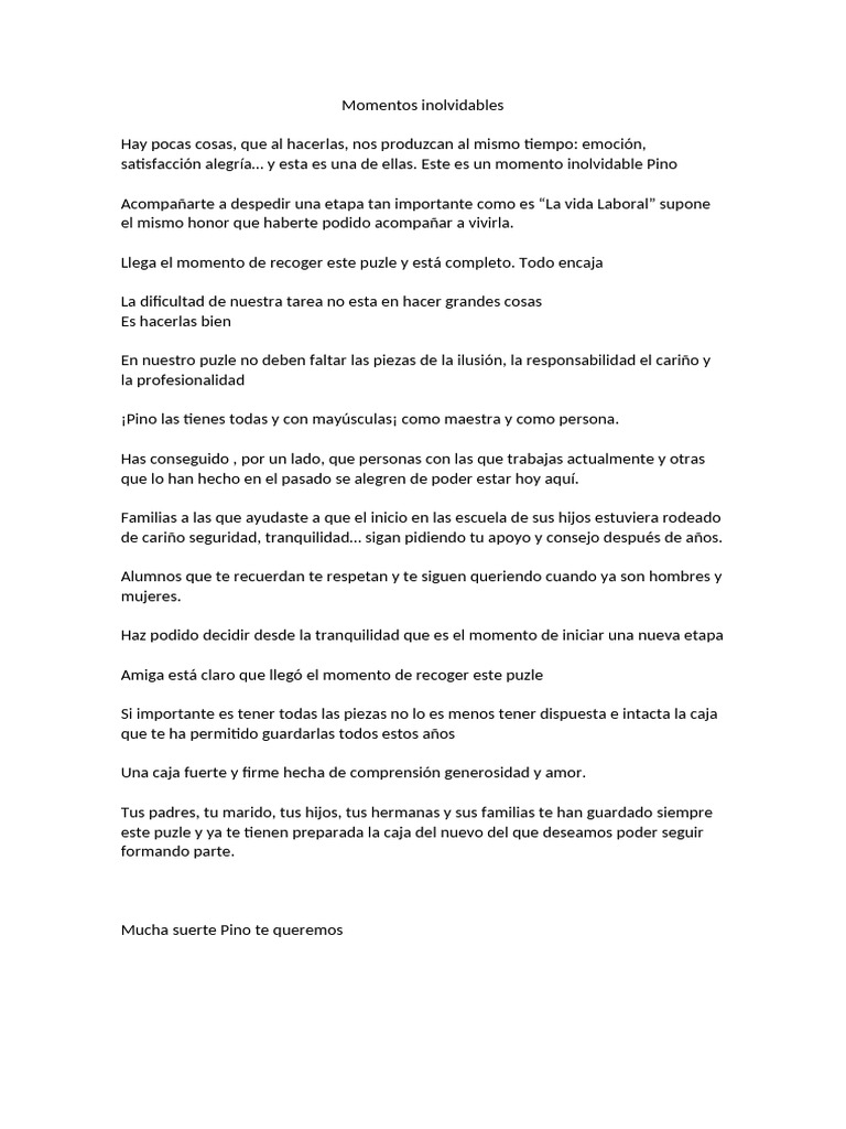 Momentos Inolvidables de Pino | PDF