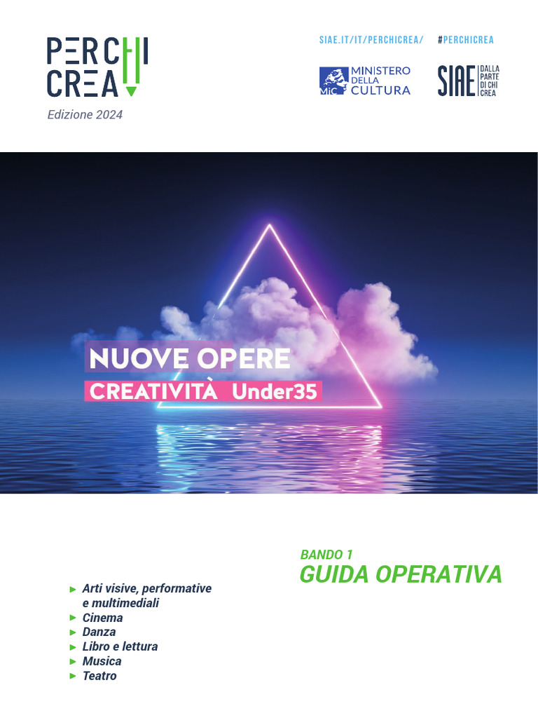 PER CHI CREA 2024 Guida Operativa Bando 1 Nuove Opere c765536103 | PDF