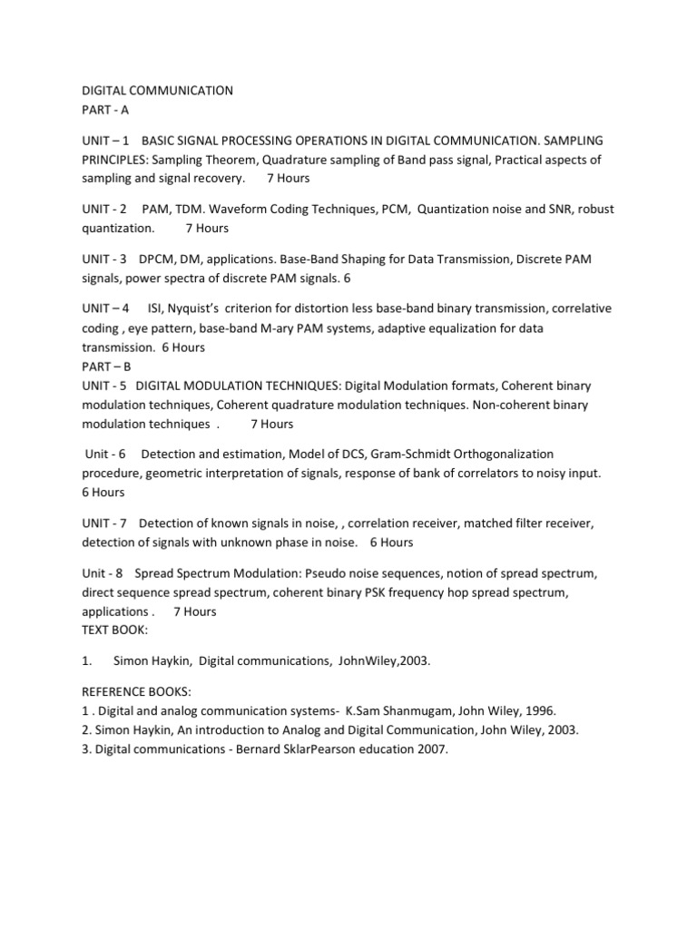 Digital Communication Part | PDF