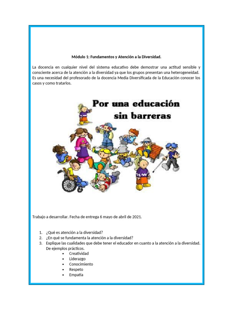 Atención a la Diversidad en el Aula | PDF | Enseñando | Inclusión ...