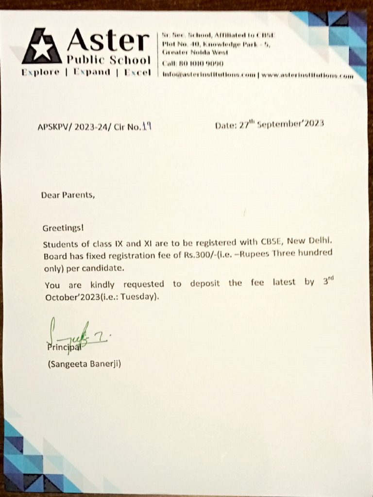 CBSE Registration Fees For Class XI | PDF | Travel