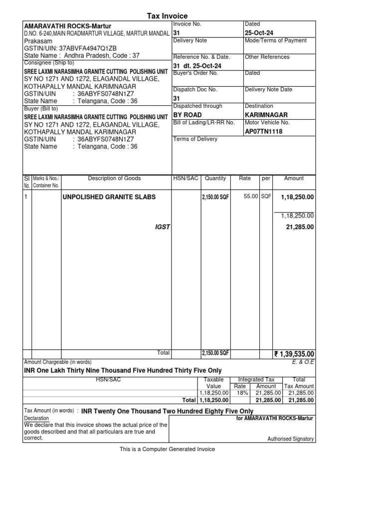 Amaravathi Rocks 31 Inv | PDF | Taxes | Government Finances