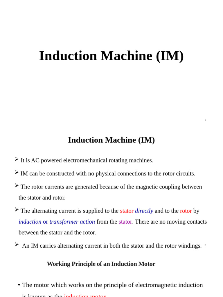 Induction Motor Working Principles Explained | PDF | Electric Motor ...