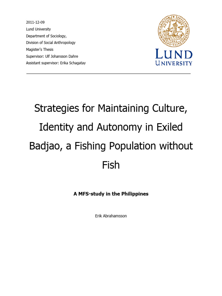 Strategies For Maintaining Culture Identity and Autonomy in Exiled ...