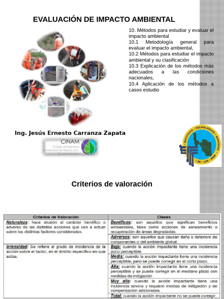 Métodos de Evaluación de Impacto Ambiental | PDF | Entorno natural ...