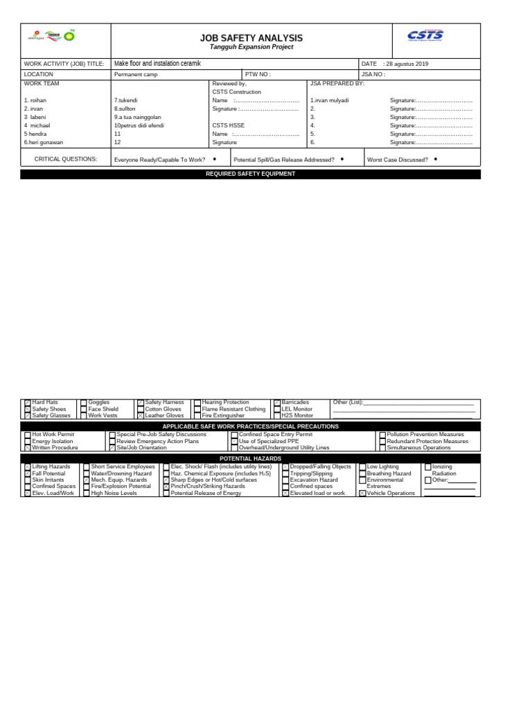 Jsa For Instalation Ceramic | PDF