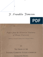 The Origin of The Standing-Committee System in American Legislative Bodies, by J. Franklin Jameson