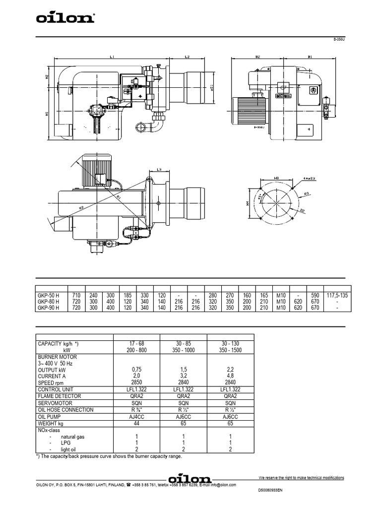 Grupo 2C - GKP50-90 EN Data Sheet | PDF | Energy Technology | Gases