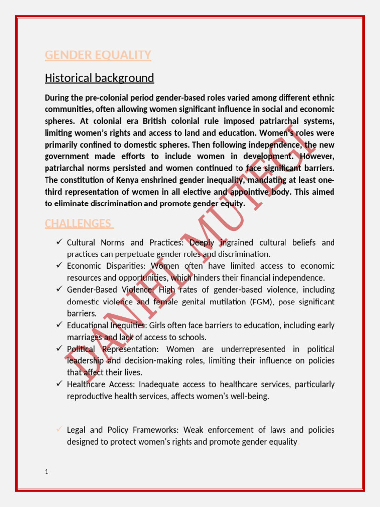 Gender Equality | PDF | Gender Equality | Gender Studies