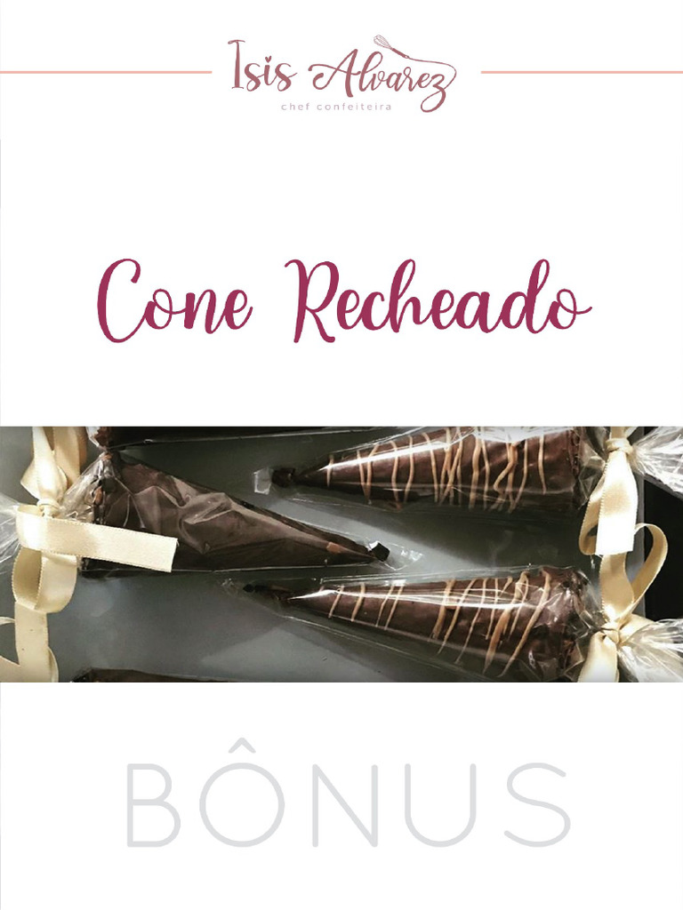 Receitas de Cones Recheados Deliciosos | PDF | Chocolate | Creme ...