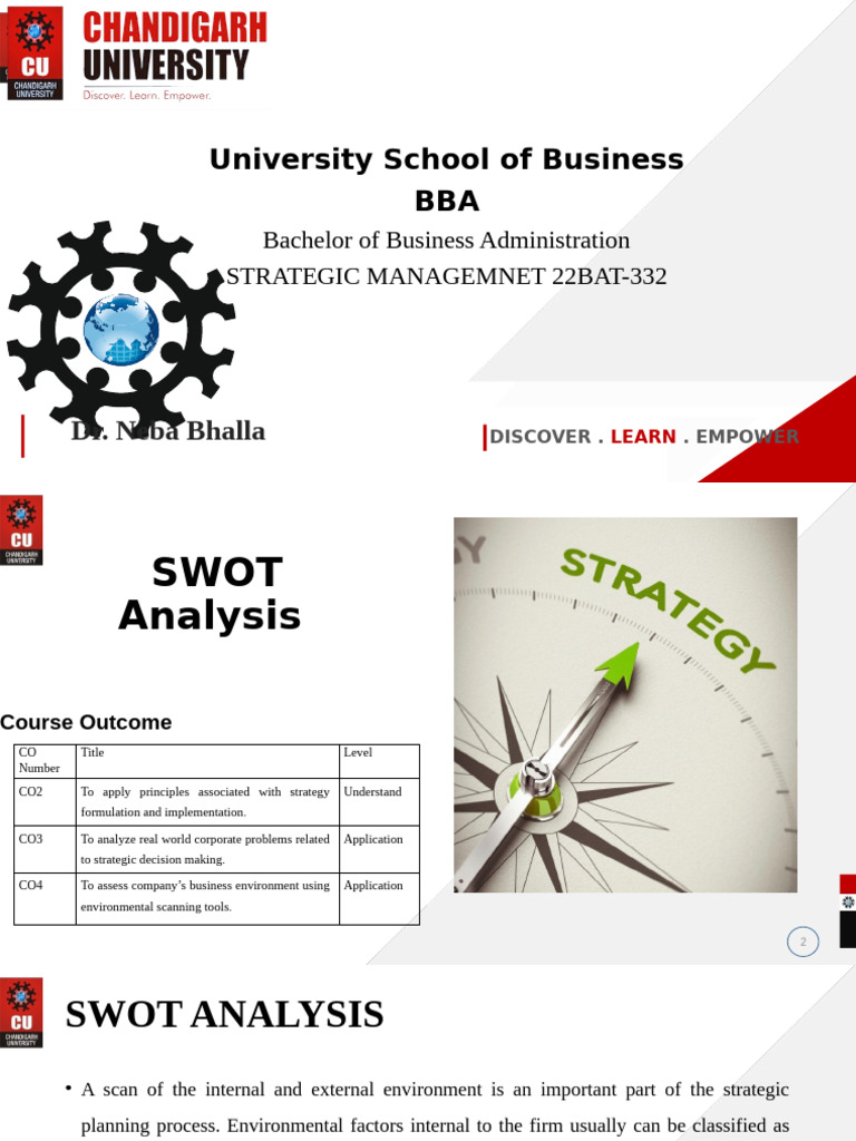 SWOT Analysis for Strategic Management | PDF | Swot Analysis ...