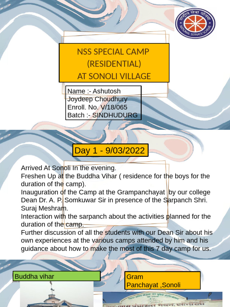NSS CAMP ASHUTOSH | PDF | Lunch | Cuisine