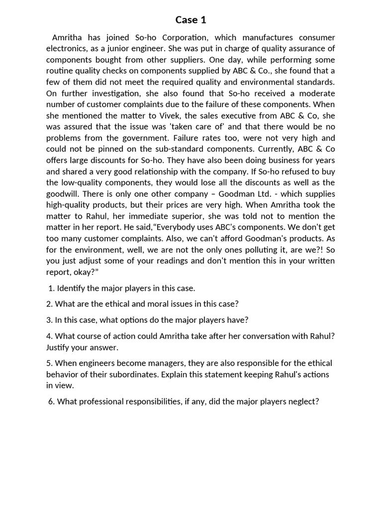 Ethical Dilemmas in Engineering Cases | PDF