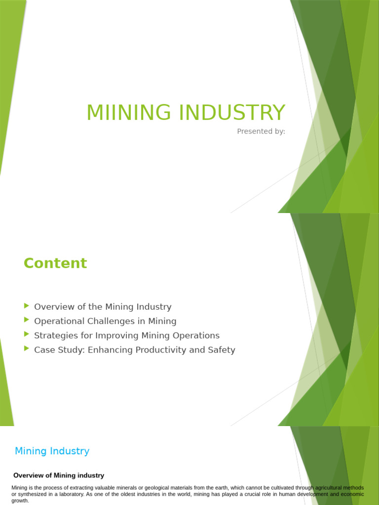 Mining Industry Overview and Challenges | PDF | Mining | Surface Mining