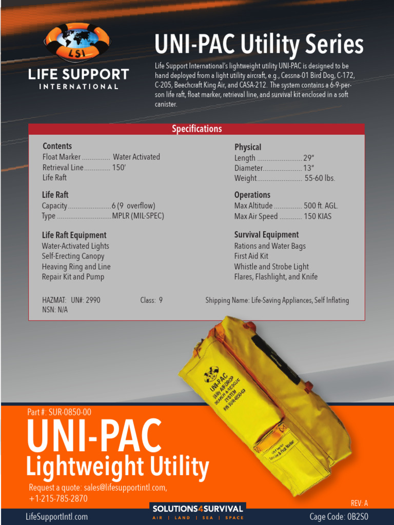 UNI-PAC Lightweight Utility System | PDF | History