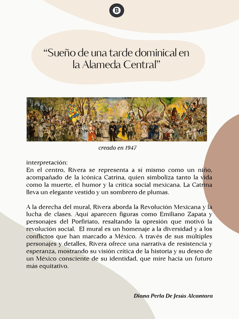 Sueño de Una Tarde Dominical en La Alameda Central | PDF