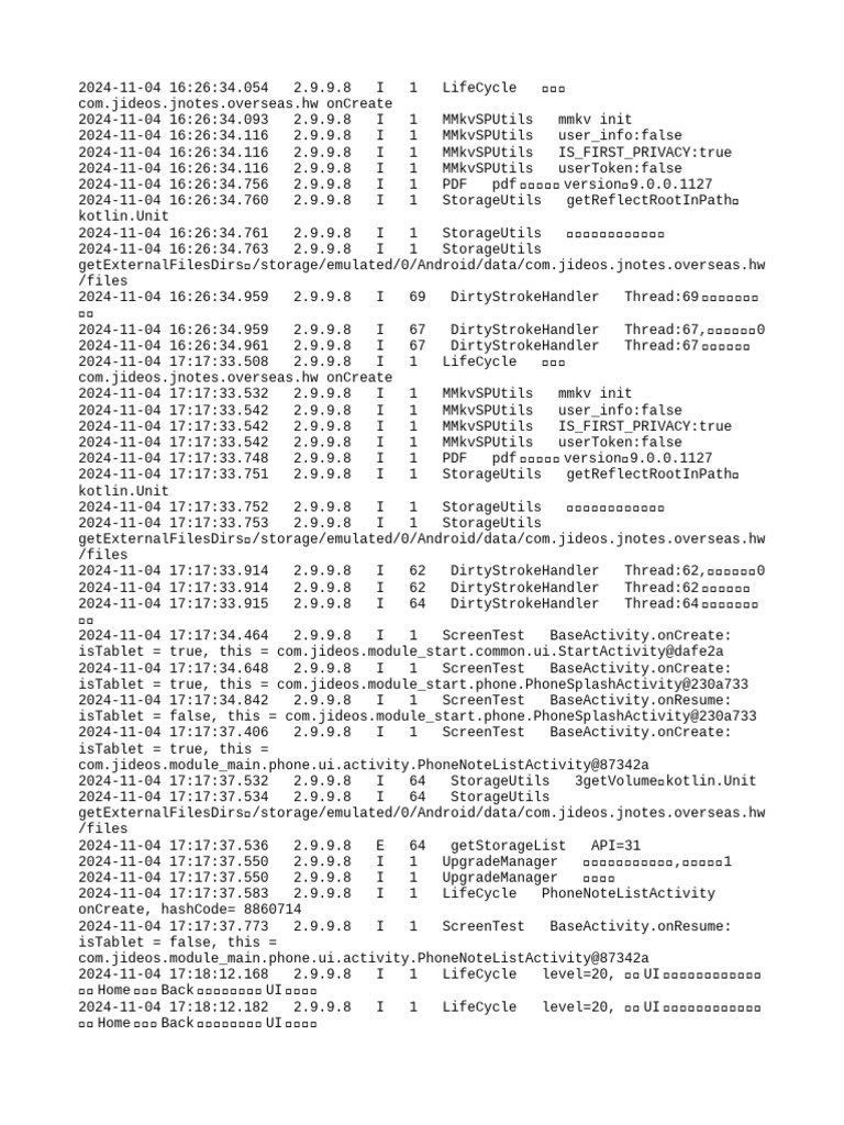 2024 11 04 - Log | PDF