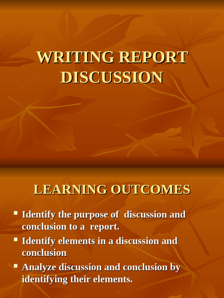 Writing Report Discussion | PDF | Abstract (Summary) | Analysis