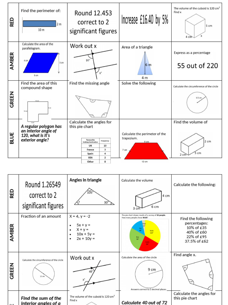 Math Problems: Geometry and Percentages | PDF | Triangle | Area
