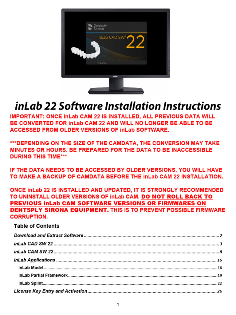 inLab CAM 22 Installation Guide | PDF | Installation (Computer Programs ...