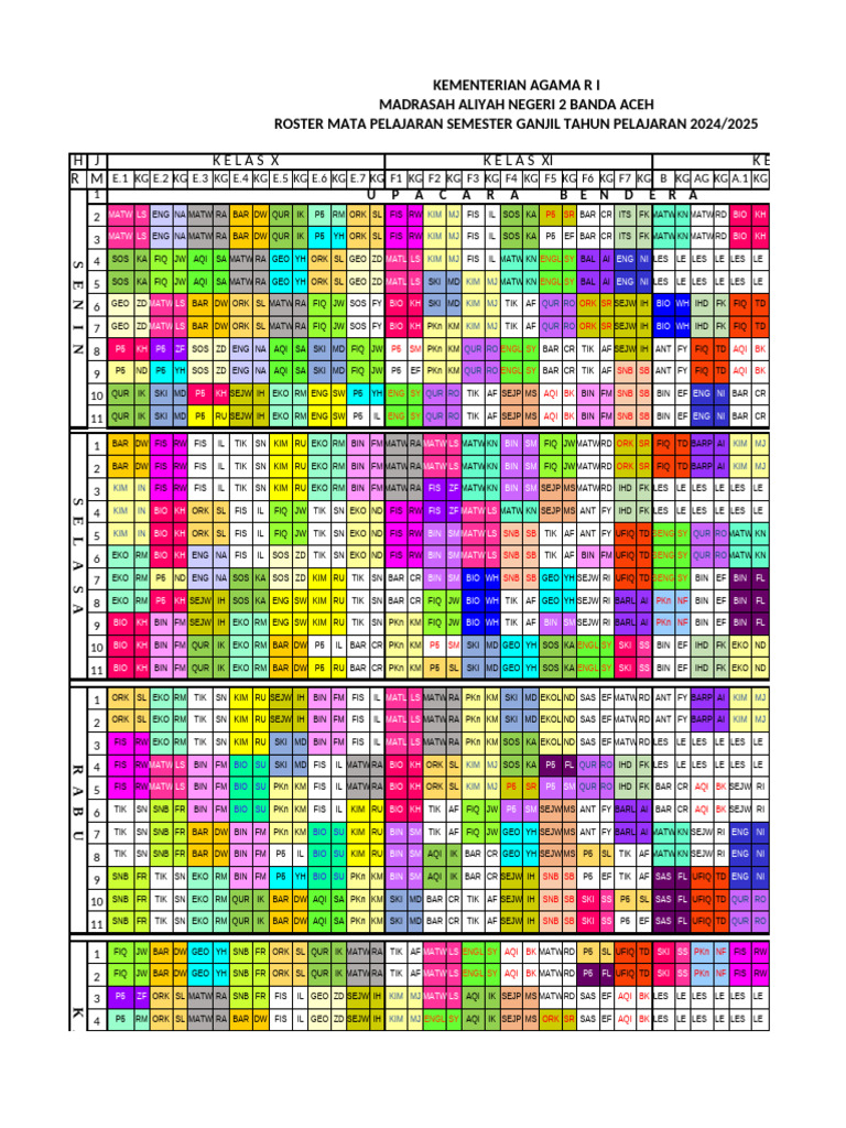 Roster Siswa 2 | PDF
