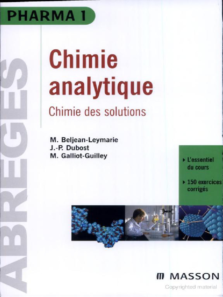 Chimie - Analytique Des Solutions | PDF