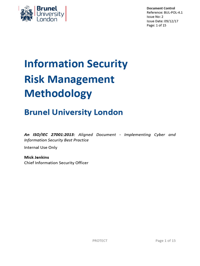Information Security Risk Management Guide | PDF | Information Security ...