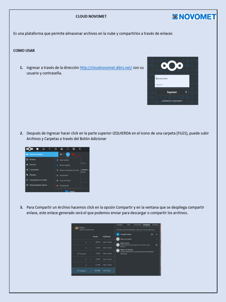 Manual Cloud-Novomet | PDF | Informática