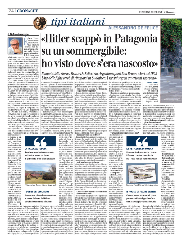 Hitler Scappò in Argentina | PDF