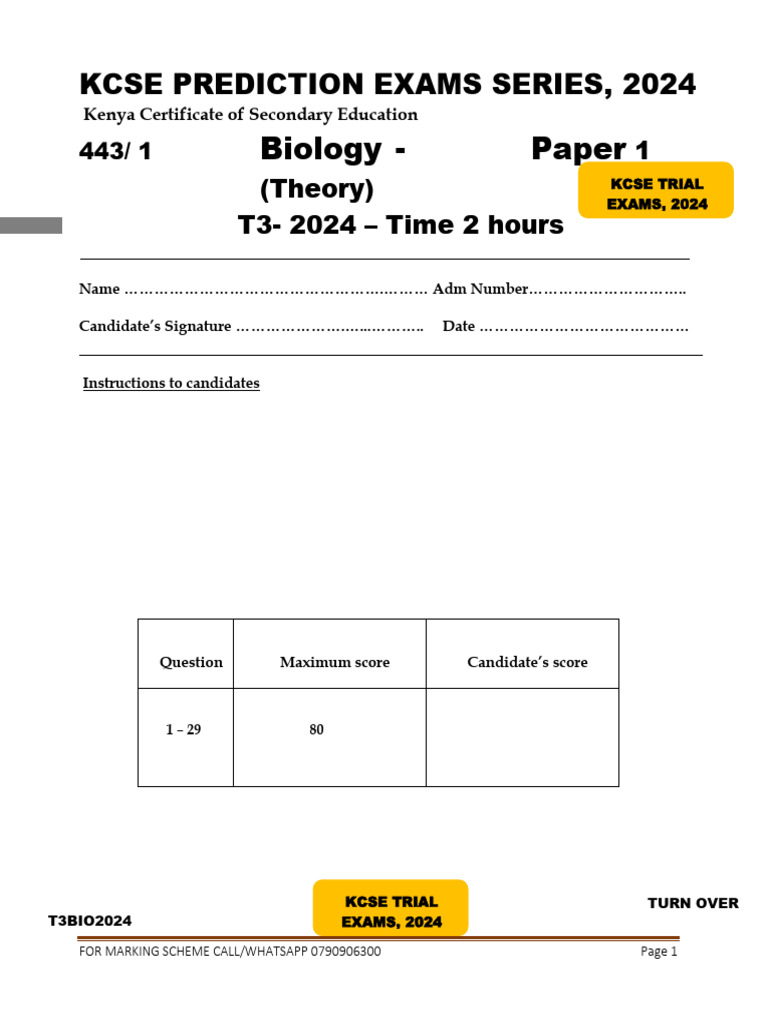 Biology P1 Pdf