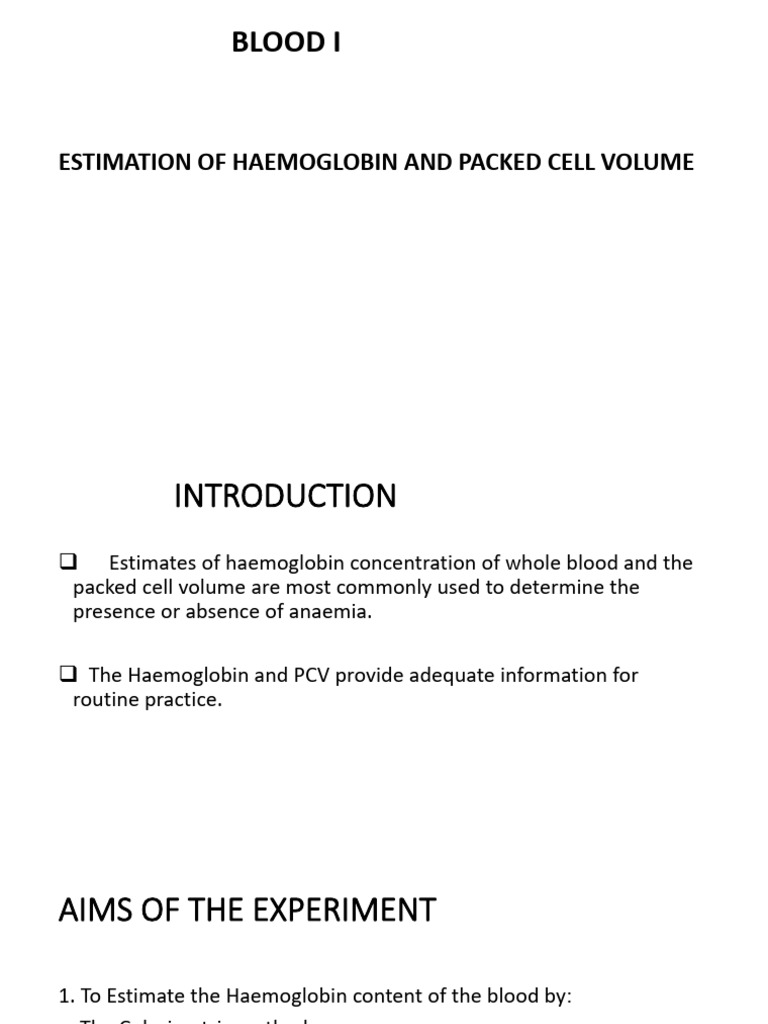 Practical On Blood 1 Pdf Hemoglobin Tissue Biology